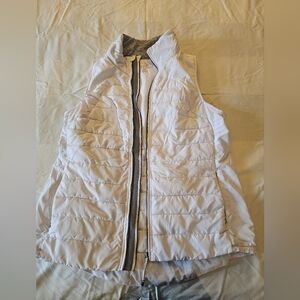 Women's White Quilted Vest